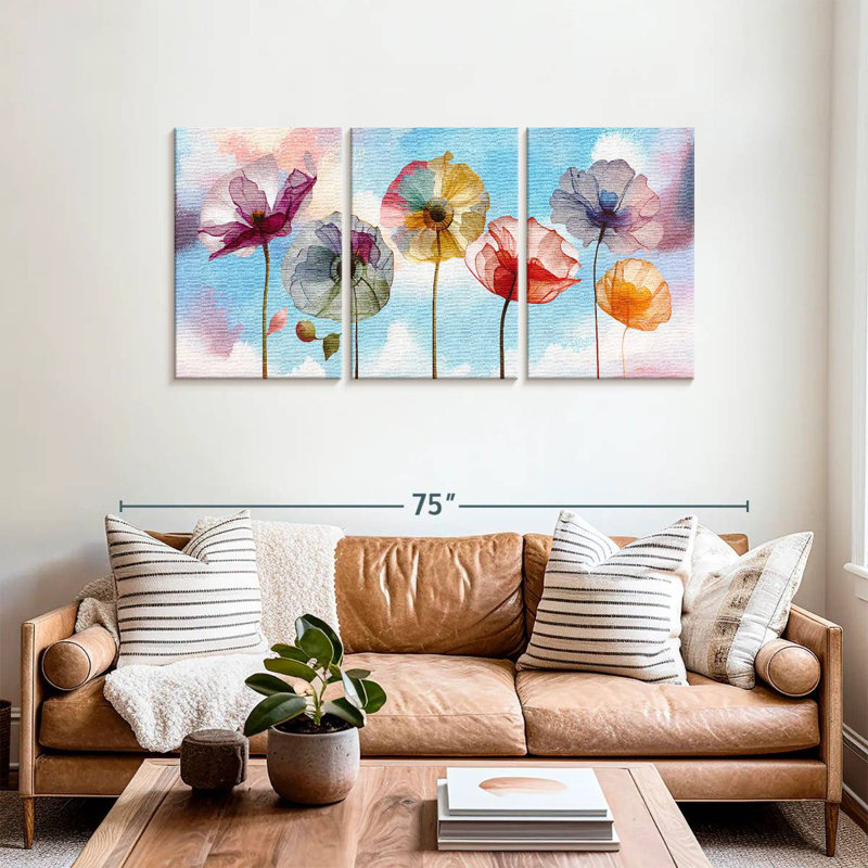Harnek Spring Momentum Poppies In Bloom I, H 30 po x l 62 po