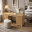 Bureau double caisson cannelé avec rangement à 5 tiroirs Mid-centeuy