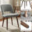  Upholstered Dining Side Chairs with Wood Legs Set Of 4-28864502