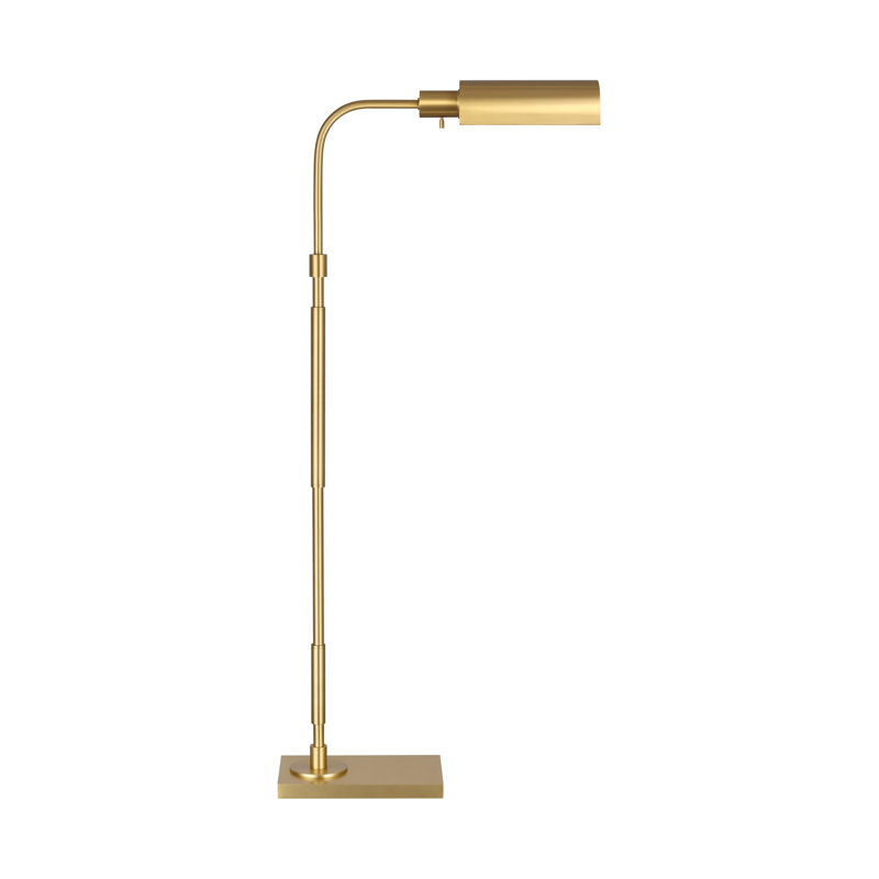 Kenyon Task Floor Lamp, Burnished Brass