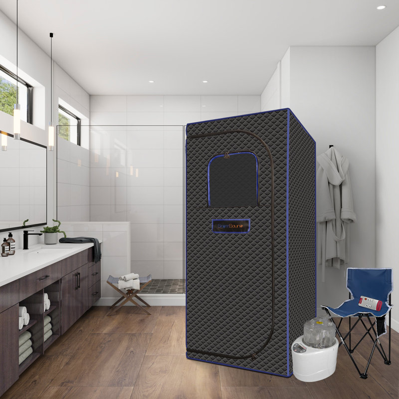 Tente de sauna portative pleine grandeur avec générateur de vapeur 4L 1500W et chaise