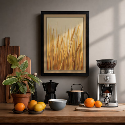 Golden Grain Botanical - Framed Print