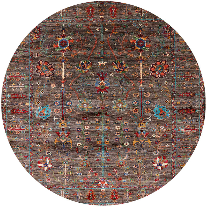 Tapis 100% moderne Mid-Century lavable à la machine 1980, Rectangle 7 pi x 10 pi