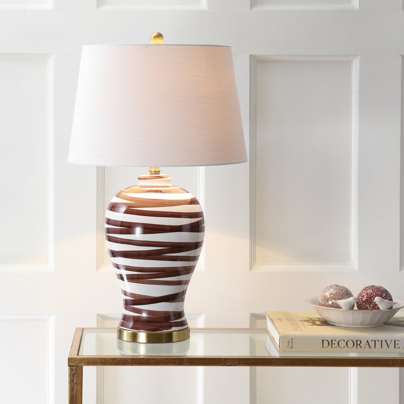 Kater Table Lamp, Brown/White