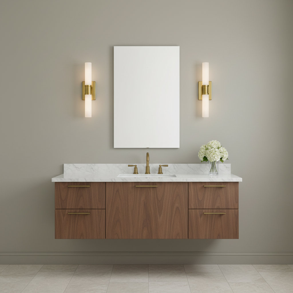 Evelien 2-Light Dimmable Metal Vanity Light, Chrome, 60 W, 20" H x 5" W x 3.63" D