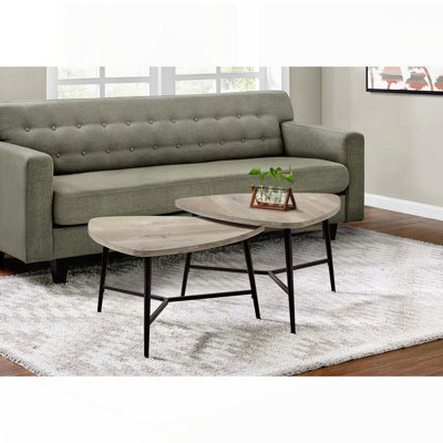 2-Piece Nesting Coffee Table Set Contemporary