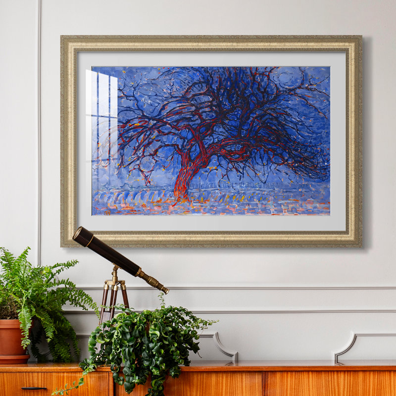 L'Arbre rouge, 1909 - Piet Mondrian - Reproduction encadrée sur mesure, Dimensions intérieures 24 po x 34 po