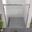 Porte de douche coulissante en aluminium de 74 po de hauteur avec installation réversible, poignée en acier inoxydable, imperméable et sécuritaire dans la salle de bain 56 - Quincaillerie double de 60 po x 74 po, rouille