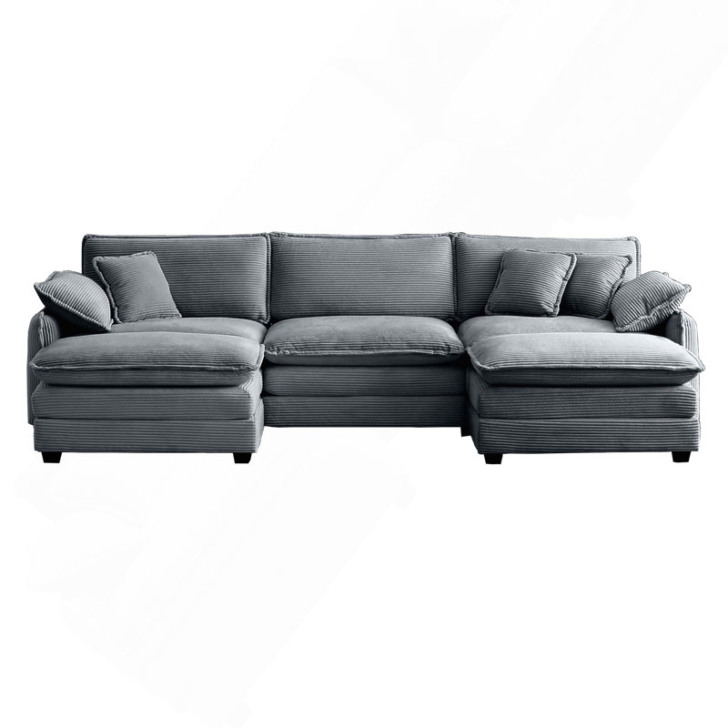 Canapé modulaire surdimensionné avec repose-pieds convertible