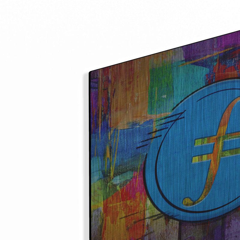 «Fil Filecoin Crypto Coin», art mural en métal, H 12 po x l 12 po