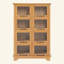 Armoire de rangement moderne avec 8 portes, vitrine