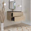 Meuble-lavabo mural simple 32 po avec comptoir en quartz intégré