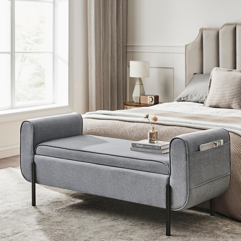 Storage Bench, Light Gray