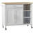 Landau 42 " W Kitchen Cart with Solid Wood Top