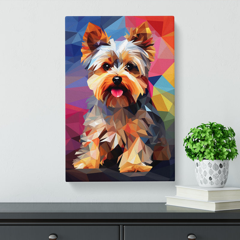 Yorkshire Terrier Orphism - Print, 76cm H x 50cm W x 3cm D