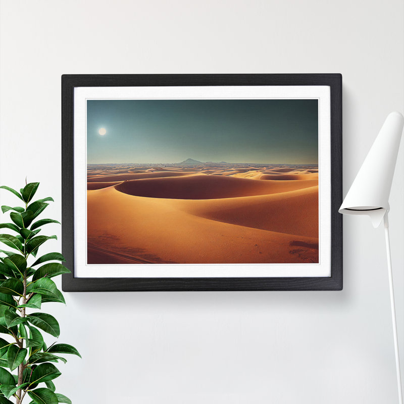 Fabulous Desert - Single Picture Frame Print, 46cm H x 64cm W x 2cm D, Black Framed