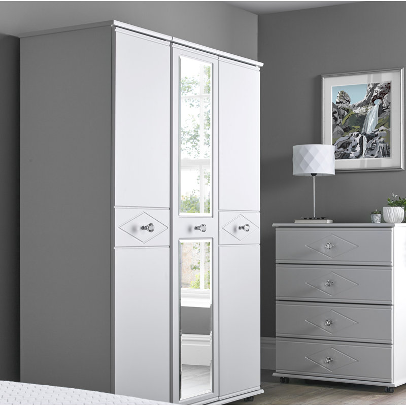 Aibhne 3 Door Manufactured Wood Wardrobe