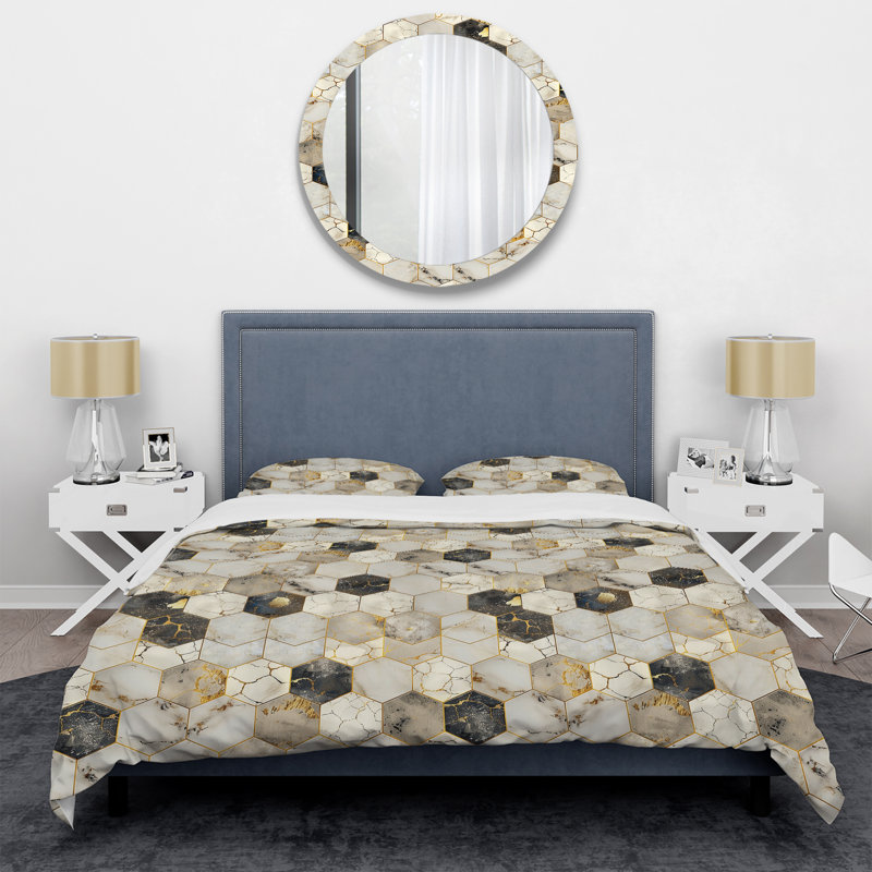 Ensemble de housse de couette Ivoire crème glam glam, Housse de couette très grand + 2 taies décorativ
