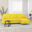 Canapé 3 places avec repose-pieds noir Vidaxl-780217983-780217921