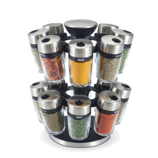Freestanding Spice Jar & Rack Set
