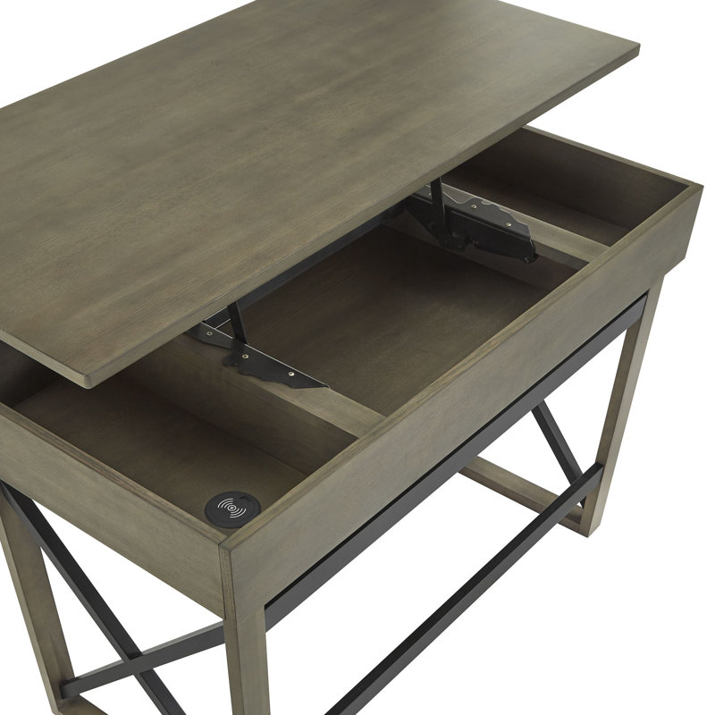 Bureau d'ordinateur Danuel, gris