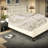 Soft Tufted Cotton Bedding Sets, Damask Design, Queen Size, Cottage Chic Style