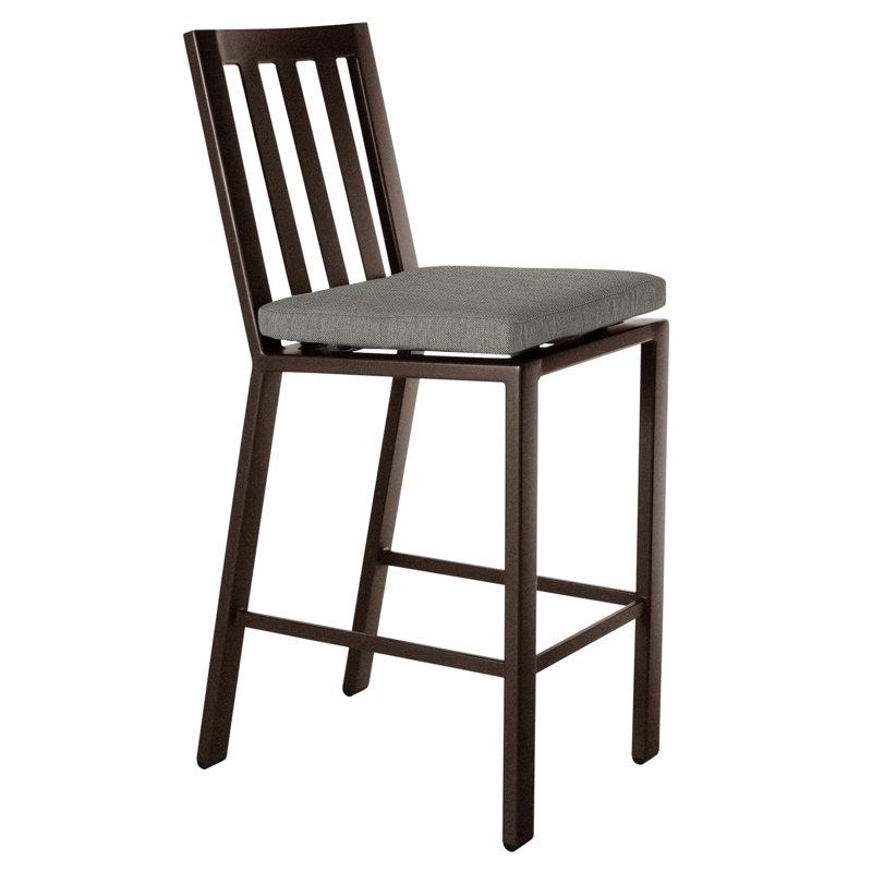 Aris Outdoor Bar Stool, Harris Stone, Copper Creek, 27.75"