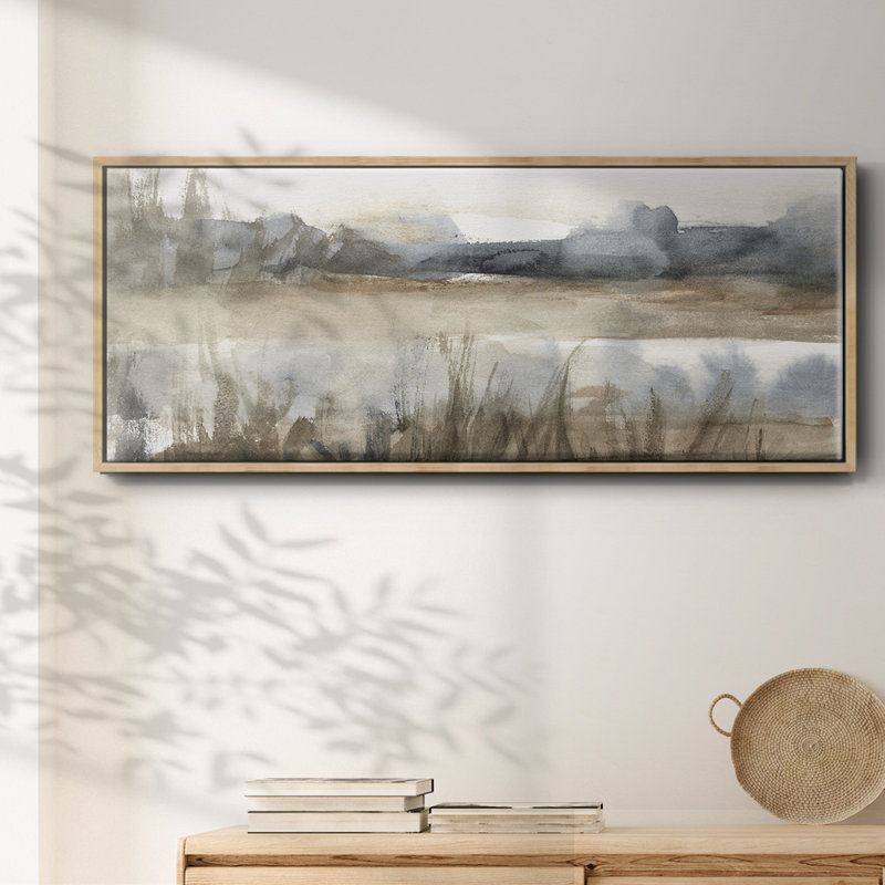 BlueGrey Marsh II- Framed Canvas