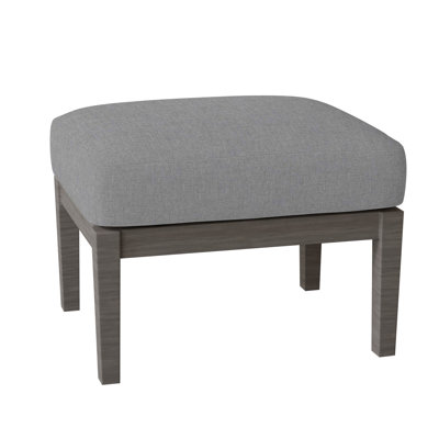 Lattice Outdoor Ottoman with Cushion