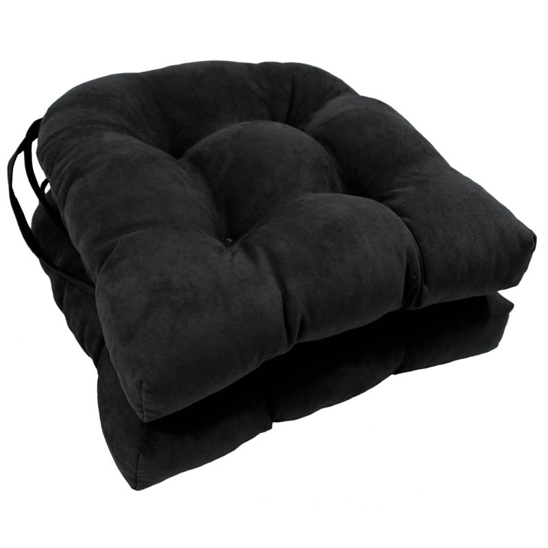 Outdoor 3.5'' Dining Chair Seat Cushion, Black