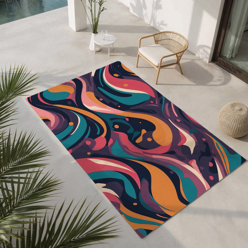 Tapis intérieur et extérieur Aurora Nexus, Rectangle 1 pi 6 po x 2 pi 6 po