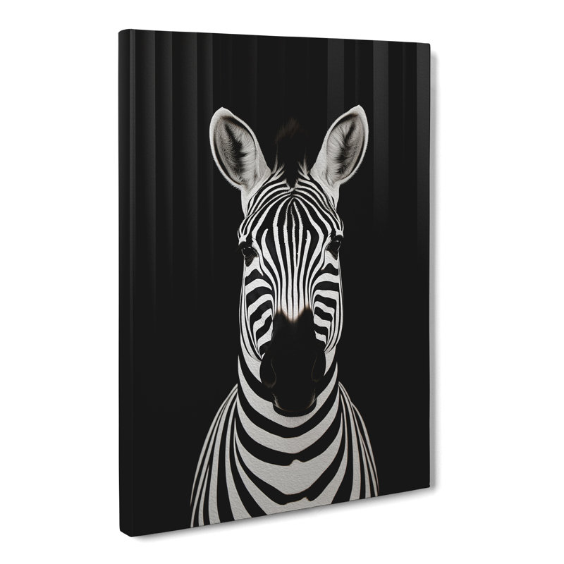 Zebra Minimalism No.2 - No Frame Print, 76cm H x 50cm W x 3cm D