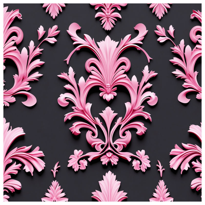 Tapis de bain rose à motif floral, 34in W x 21in L