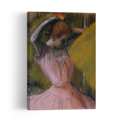 Danseuse arrangeant ses cheveux, vers 1900-1912. Estampe d'art mural abstraite contemporaine.