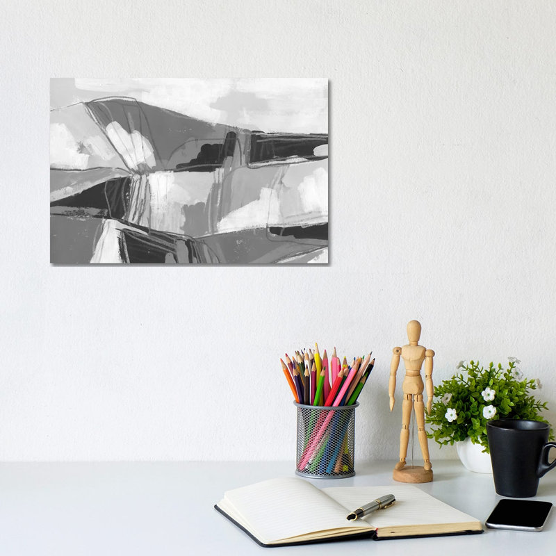 Neutral Landscape Sketch II by June Erica Vess - Wrapped Canvas Print, 20.32cm H x 30.48cm W