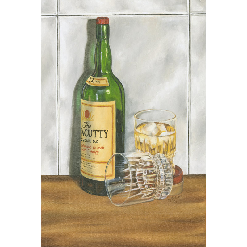 Scotch Series I - Wrapped Canvas Painting, 46cm H x 30cm W