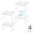 Stackable Cabinet Shelf Organizer - 2-Tier Cabinet Riser Bathroom Storage - Holds Bottles, Jars, and Storage Bins