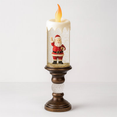 Snow Glitter Led Swirl Candle