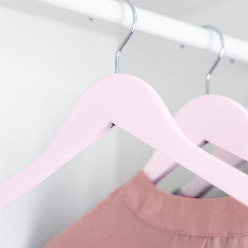 Wooden Children's Clothes Hanger, Pink