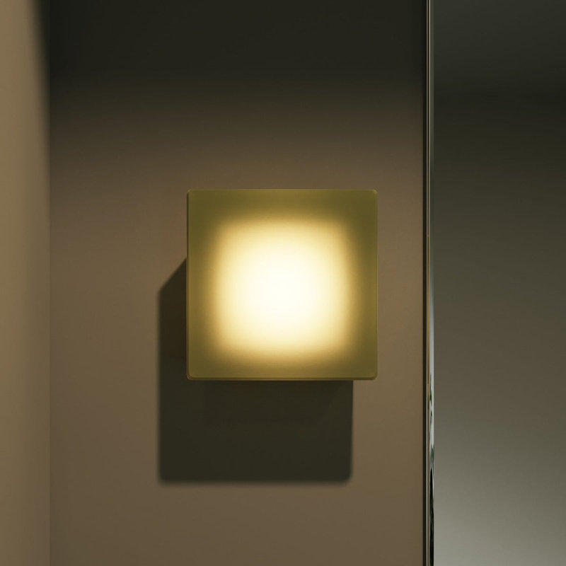 Mist 1 - Light LED Flush Mounted Sconce, Moss, Square