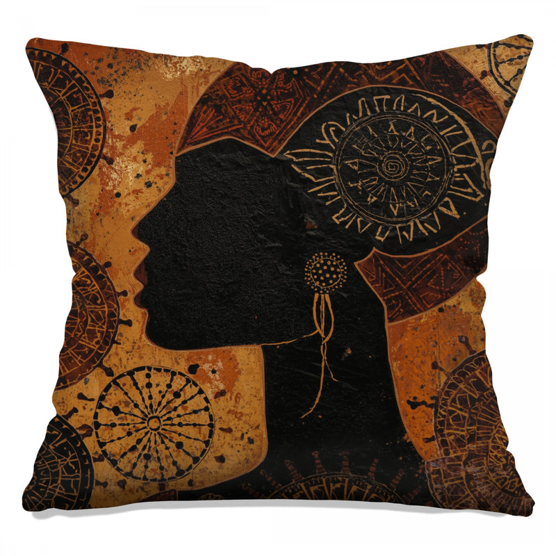 Coussin africain, 20 po x 20 po