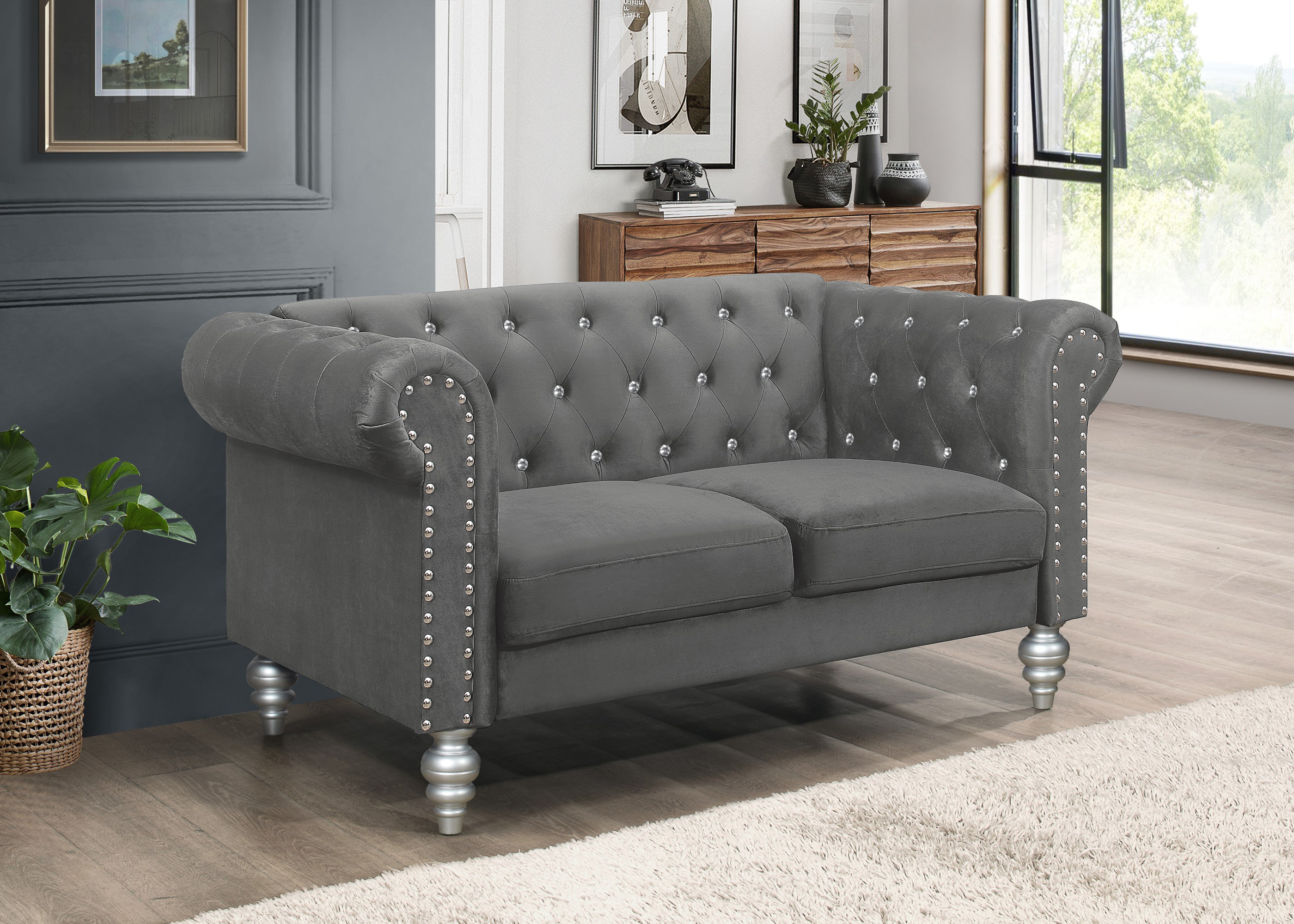 House of Hampton® Jacameron Reception Loveseat | Wayfair