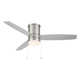 52 Atlantis 3 - Blade Flush Mount Ceiling Fan with Pull Chain and Dimmable LED Light Kit Included