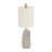 Indeigh Table Lamp Resin Polyresin Geometric Stacked Block Design 22" Gray Non-Woven Fabric Shade Bedroom Living Room Office