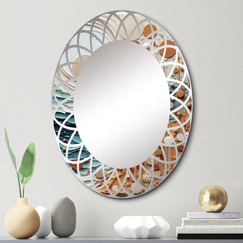 Otso - Miroir mural moderne ovale, 30 po x 20 po