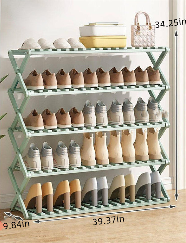 25 Pair Metal Shoe Rack Rebrilliant Finish: Bronze