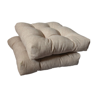 Indoor/Outdoor Patio Tufted Solid Seat Pads