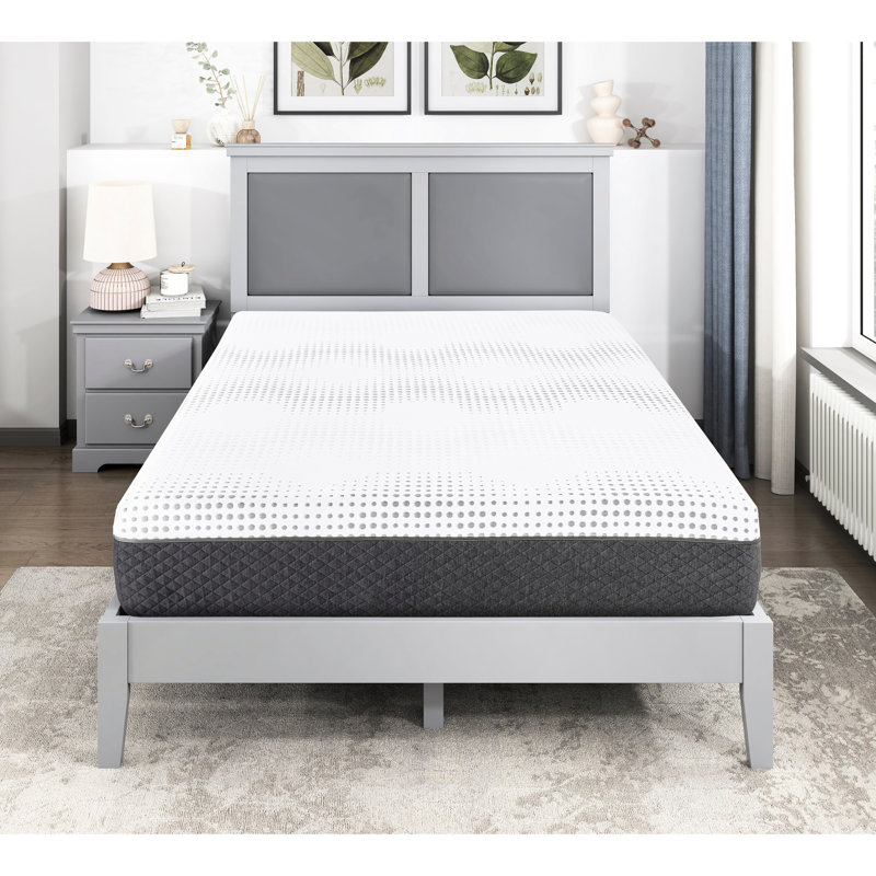 Matelas confortable de 12 po avec mousse et ressorts ensachés pour un matelas de sommeil relaxant, Lit double