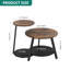  Coffee Table Set Of 2, Nesting Tables With Roomy Storage Space, Small Round Tables For Living Room, Side Sofa, Wood-238165389
