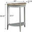 Console en bois avec tablette inférieure en chêne gris et décor de couloir